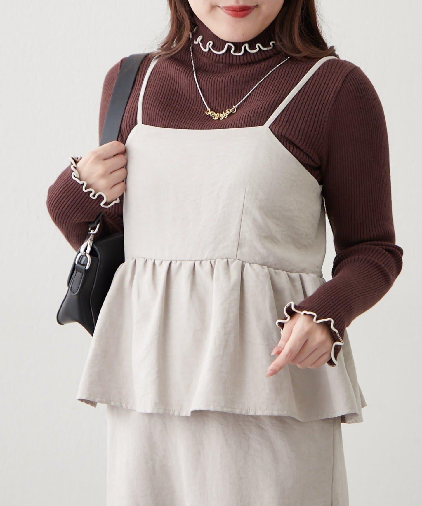 【RMAF】微喇高領羅紋針織衫