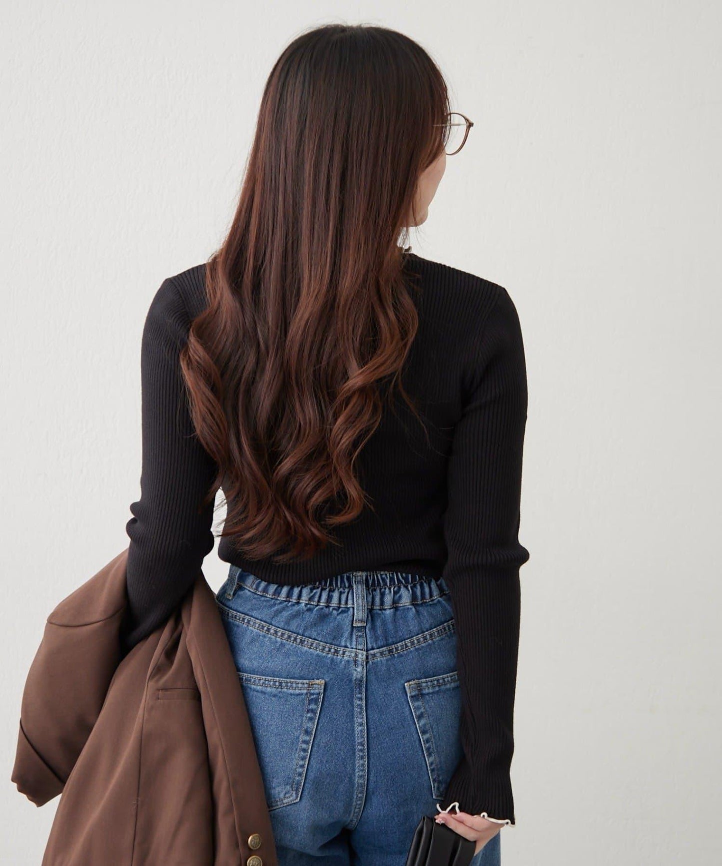 【RMAF】微喇高領羅紋針織衫