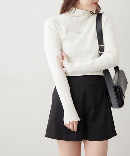 【RMAF】微喇高領羅紋針織衫