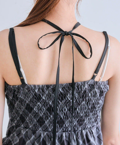 【OLIVE des OLIVE】荷葉邊長款吊帶背心