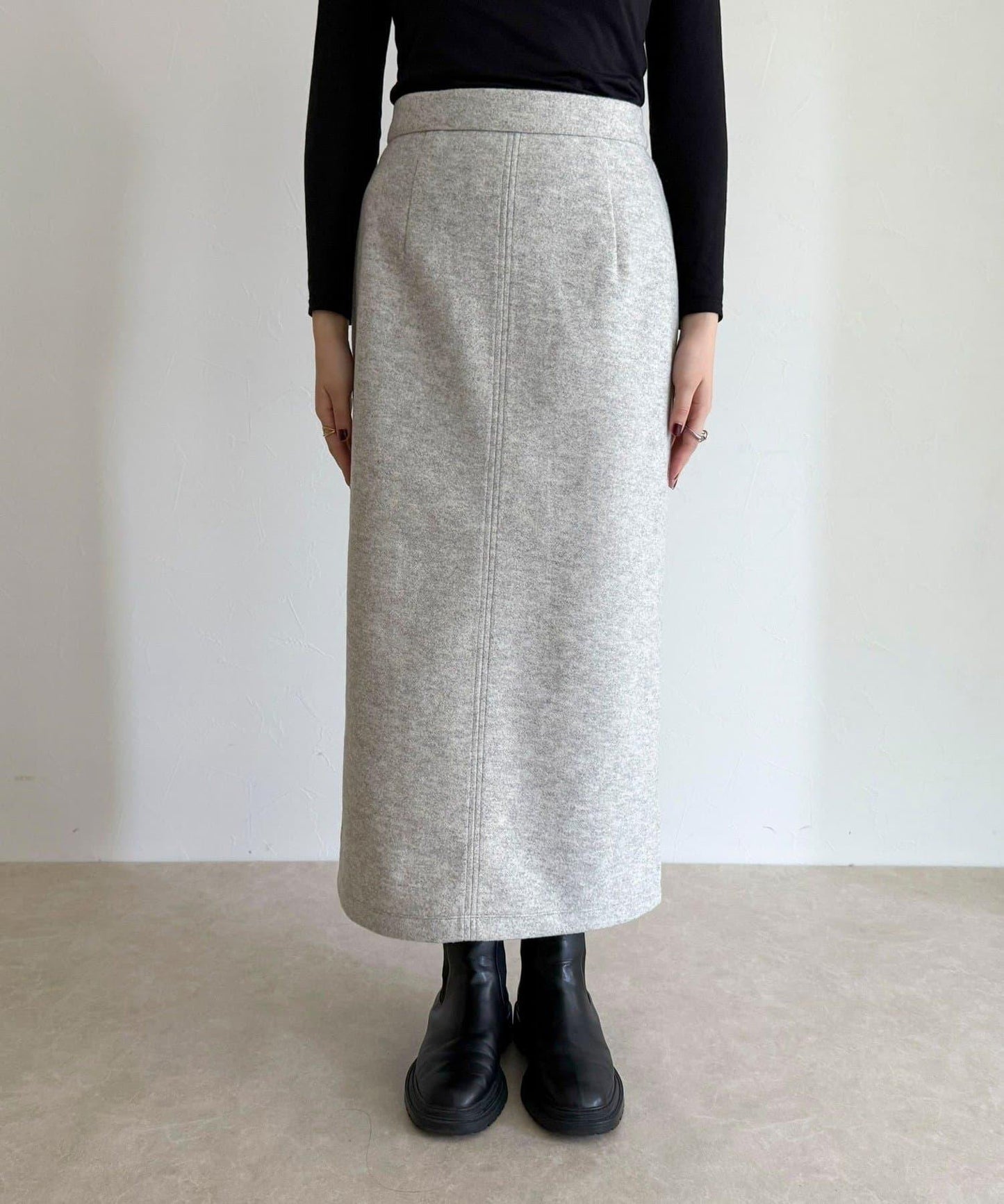 軟質針織呢料半身裙