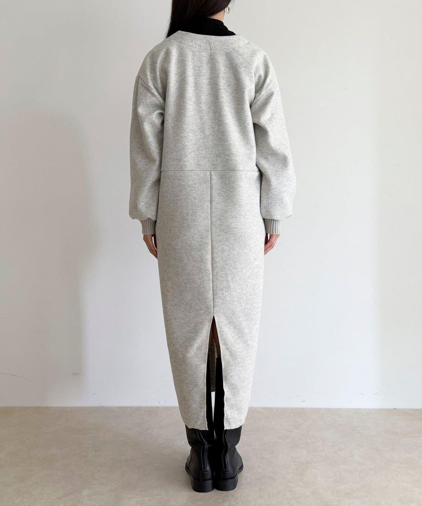 軟質針織呢連衣裙