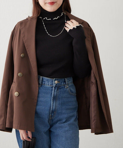 【RMAF】微喇高領羅紋針織衫