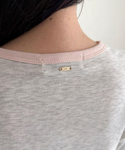 透視羅紋疊穿長袖T恤