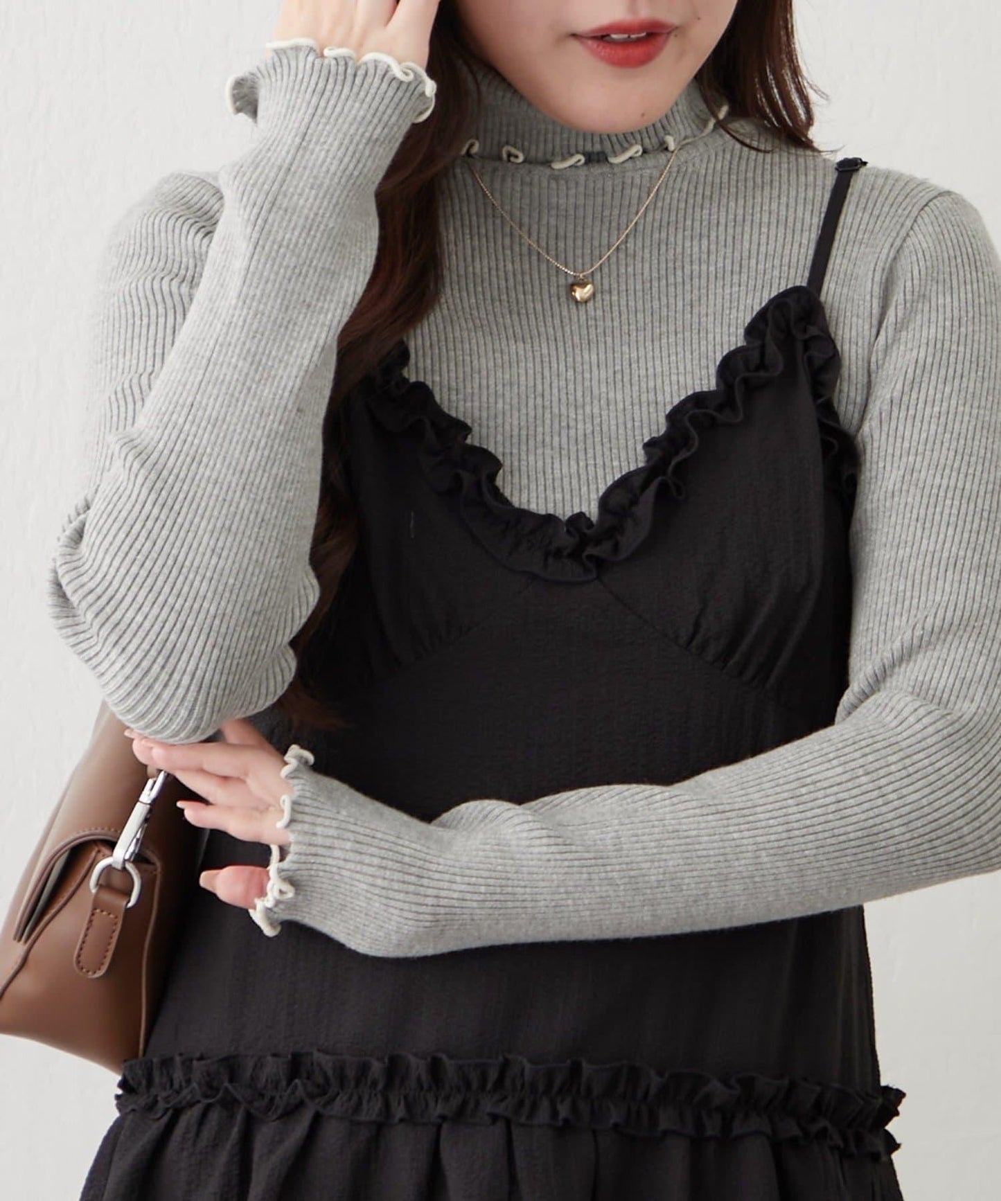 【RMAF】微喇高領羅紋針織衫