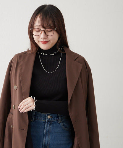 【RMAF】微喇高領羅紋針織衫