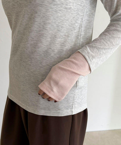 透視羅紋疊穿長袖T恤