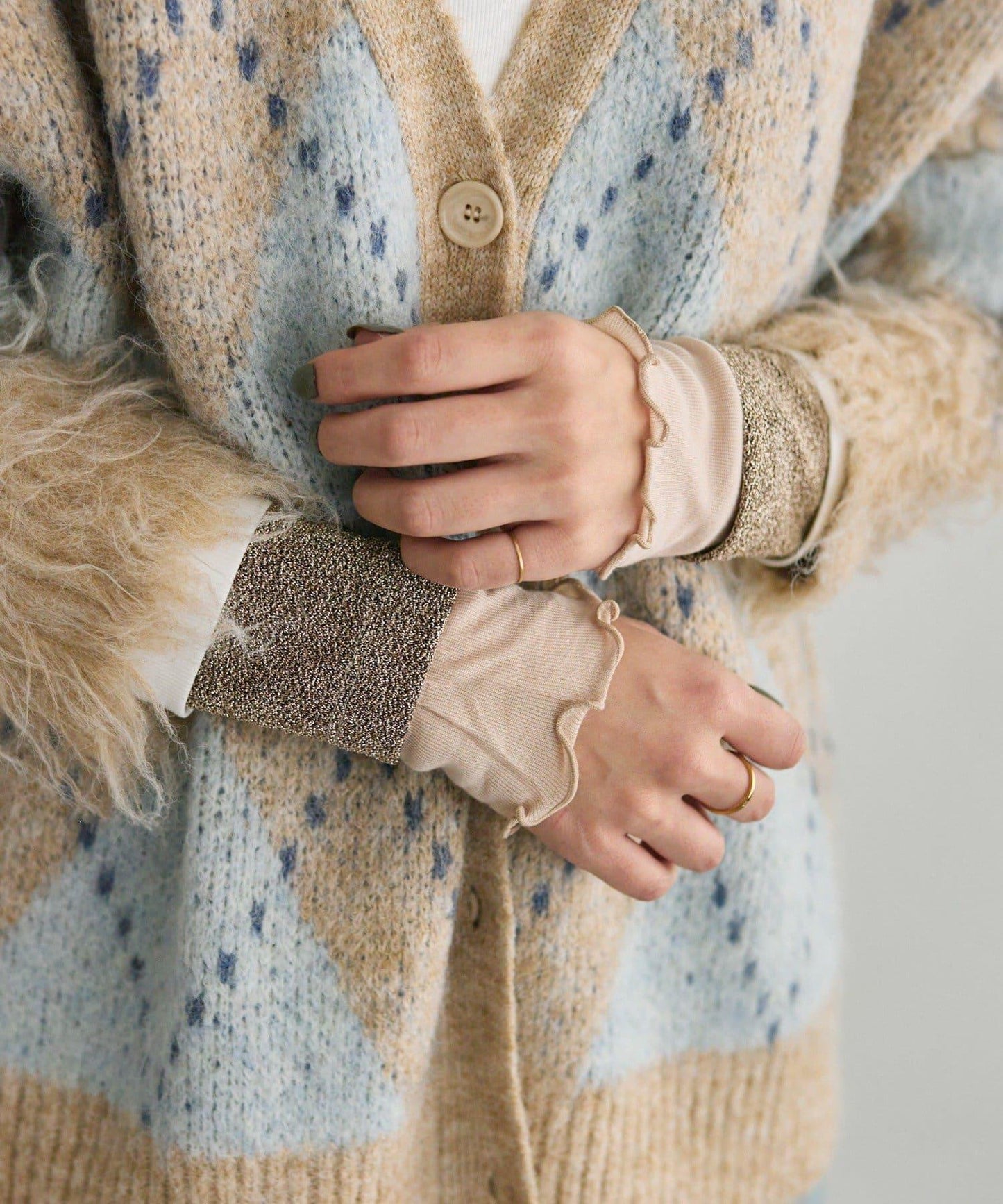 羅紋袖荷葉邊針織衫【SUM1 STYLE】