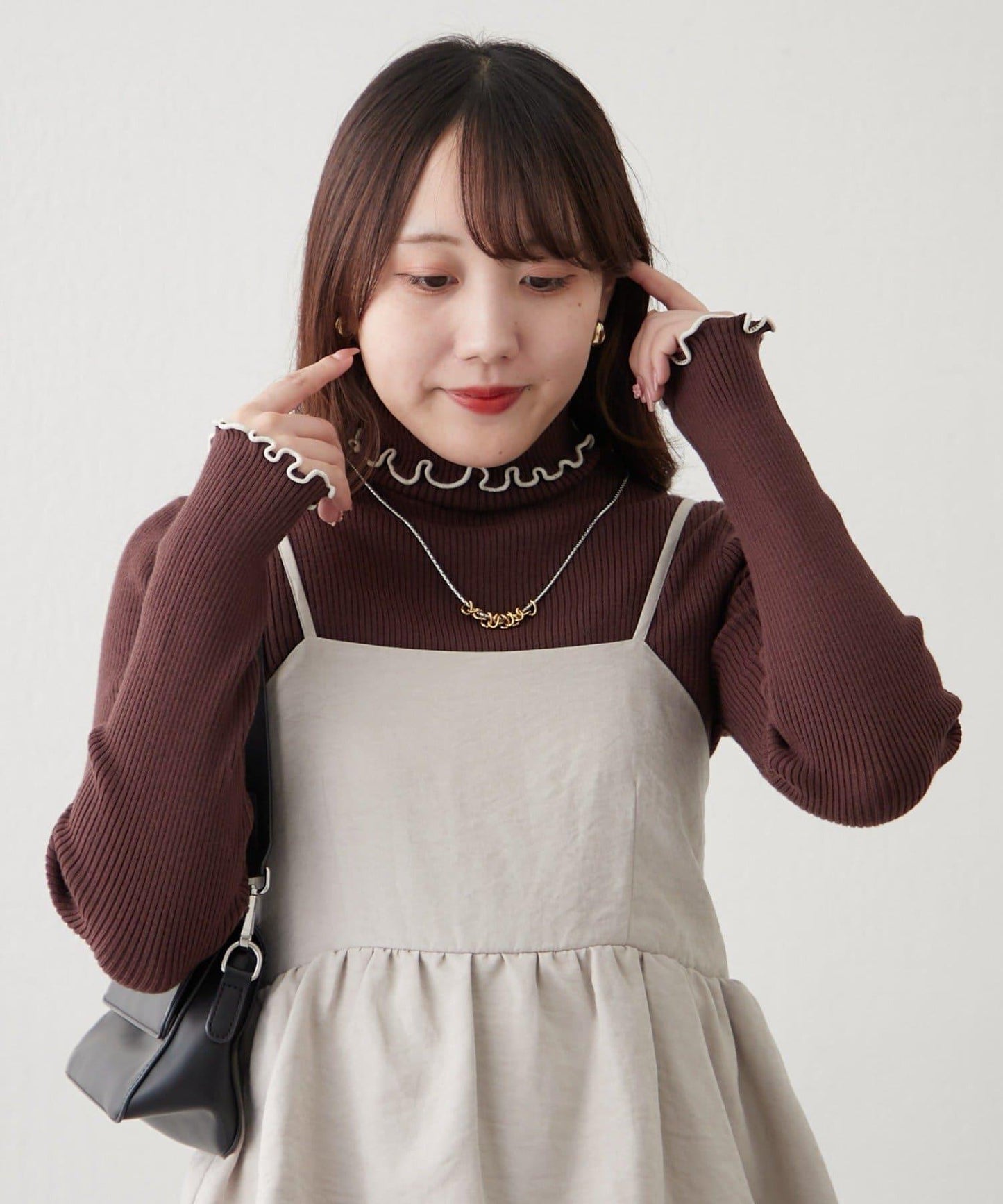 【RMAF】微喇高領羅紋針織衫