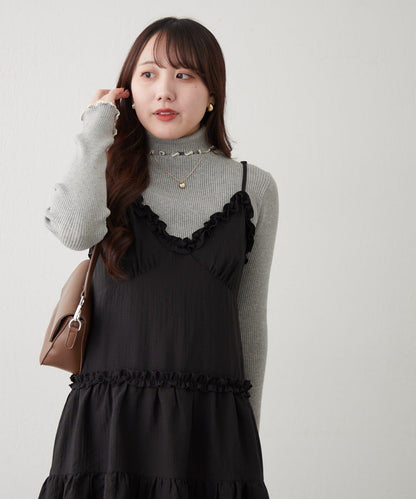 【RMAF】微喇高領羅紋針織衫