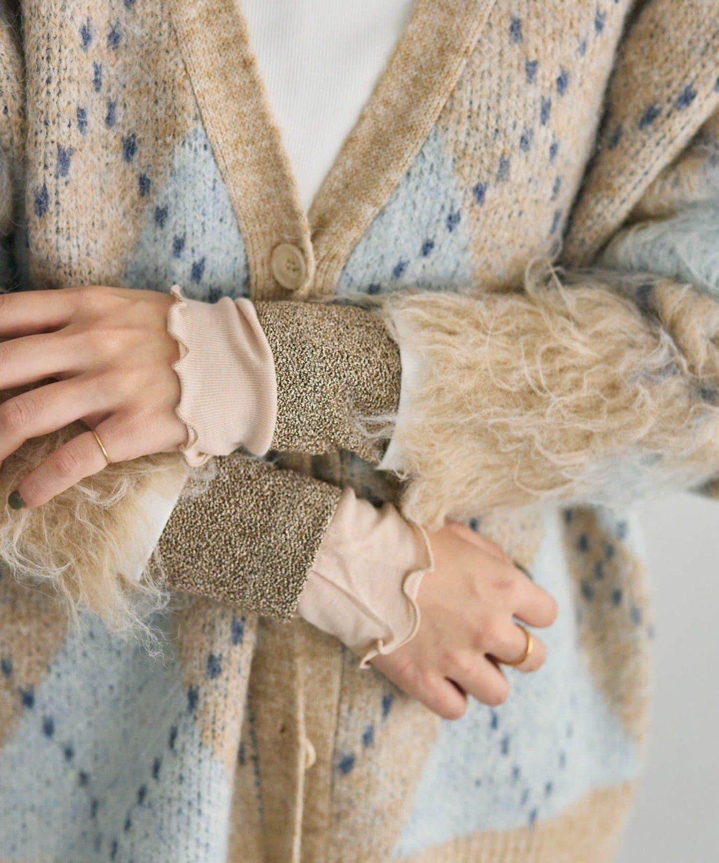 羅紋袖荷葉邊針織衫【SUM1 STYLE】