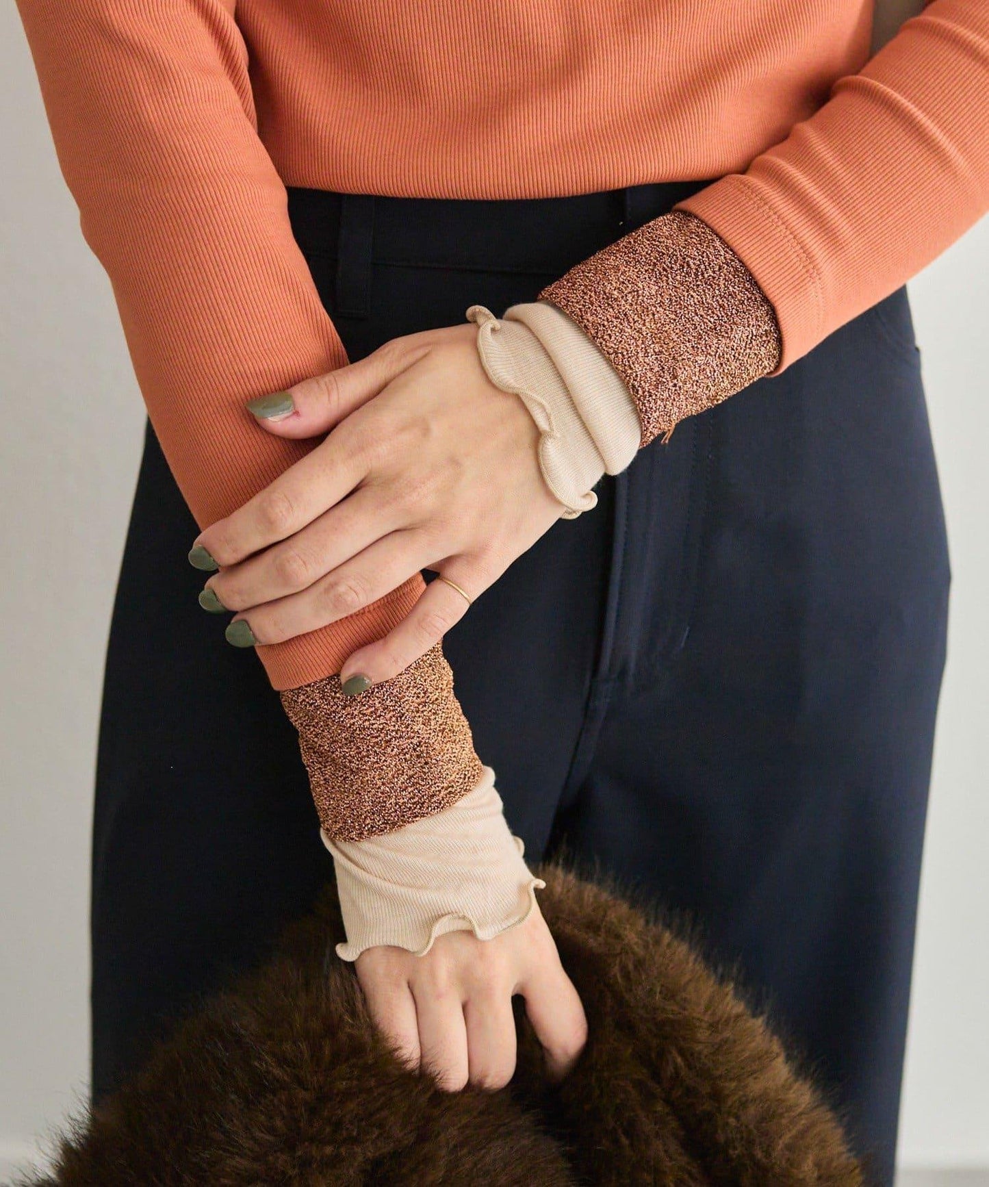 羅紋袖荷葉邊針織衫【SUM1 STYLE】