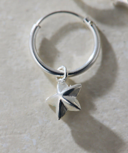 《スターリングシルバー使用》月亮造型耳釘