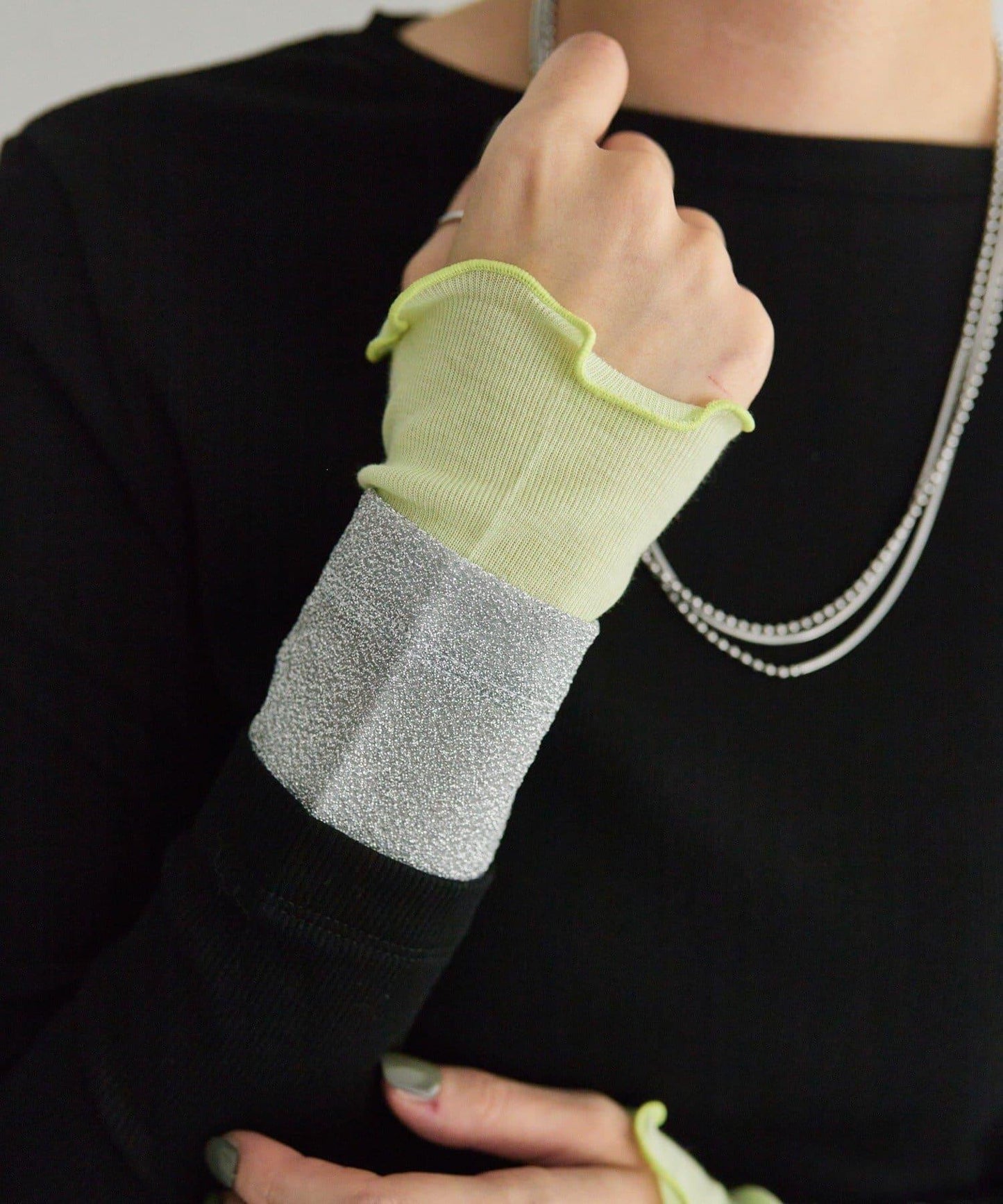 羅紋袖荷葉邊針織衫【SUM1 STYLE】