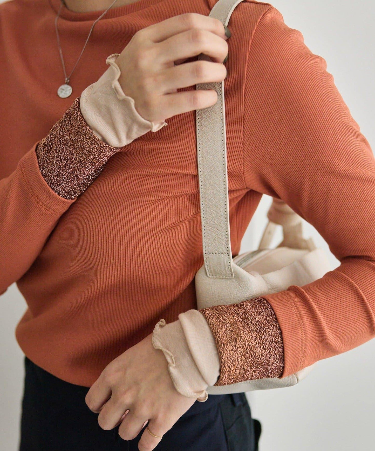 羅紋袖荷葉邊針織衫【SUM1 STYLE】