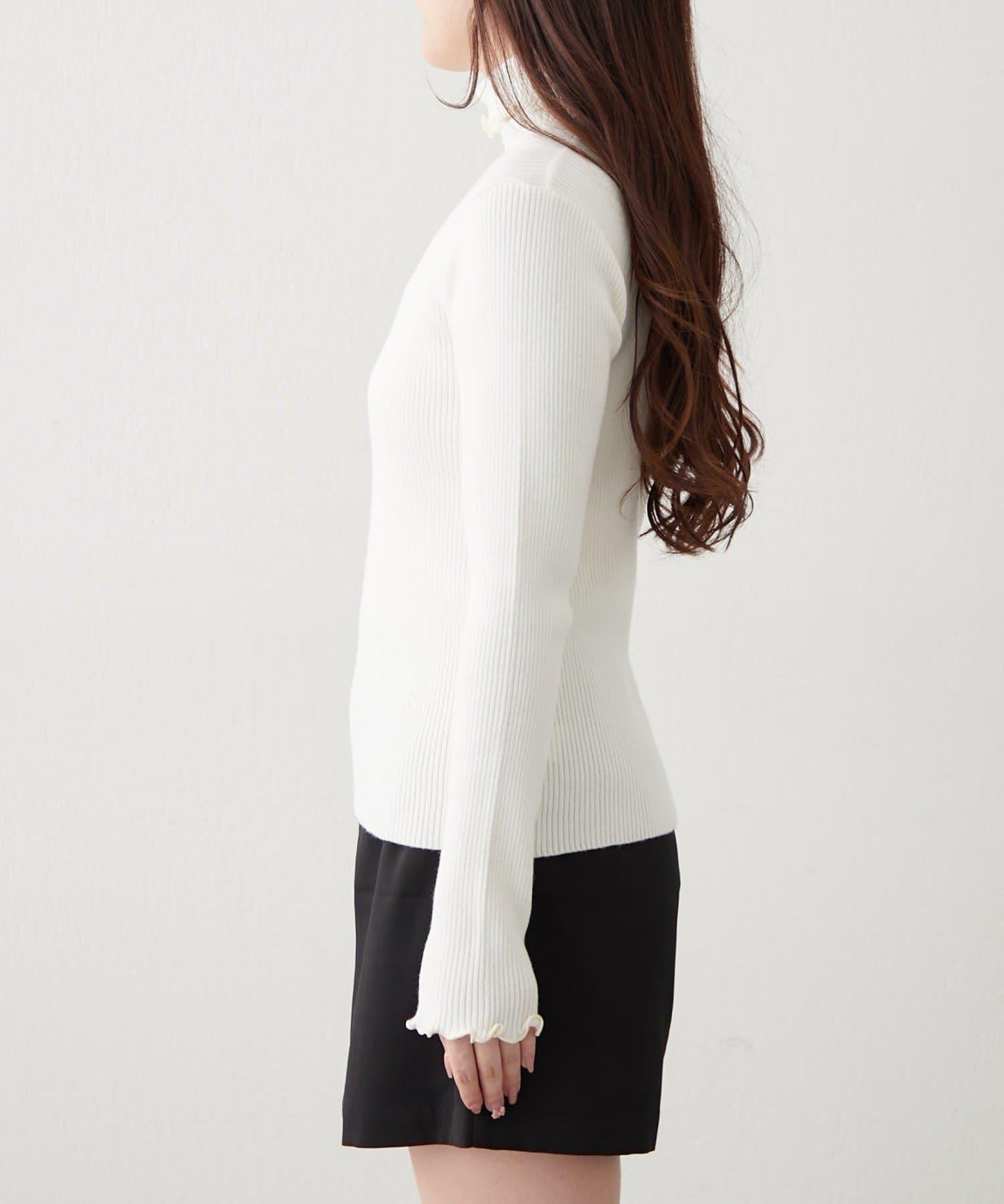 【RMAF】微喇高領羅紋針織衫