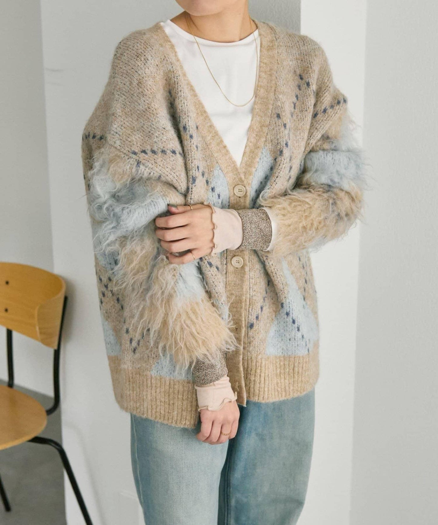 羅紋袖荷葉邊針織衫【SUM1 STYLE】