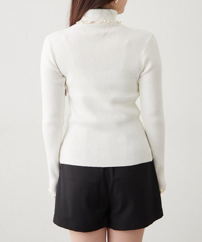 【RMAF】微喇高領羅紋針織衫