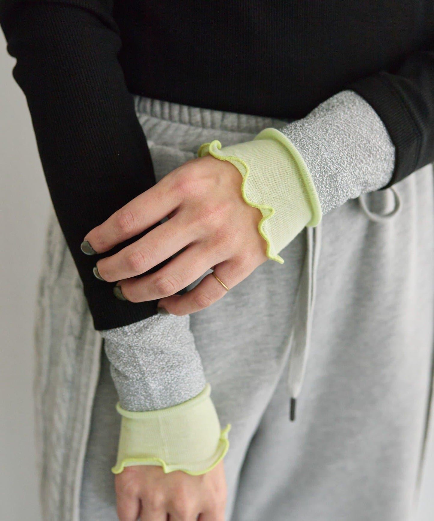 羅紋袖荷葉邊針織衫【SUM1 STYLE】