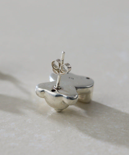 《スターリングシルバー使用》泰迪熊耳環