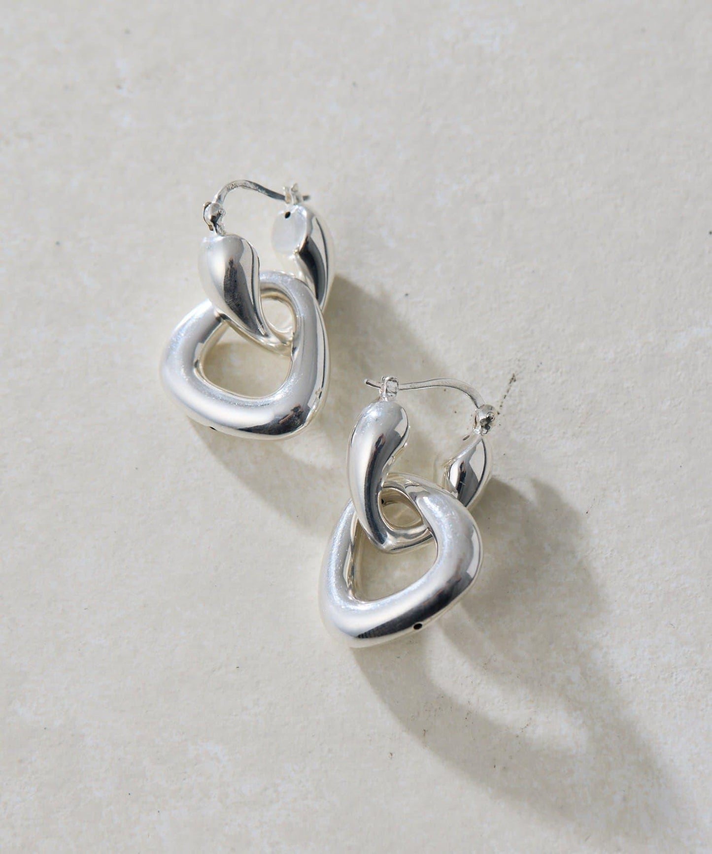 《スターリングシルバー使用》2WAY三角形圈式耳環