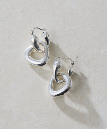 《スターリングシルバー使用》2WAY三角形圈式耳環