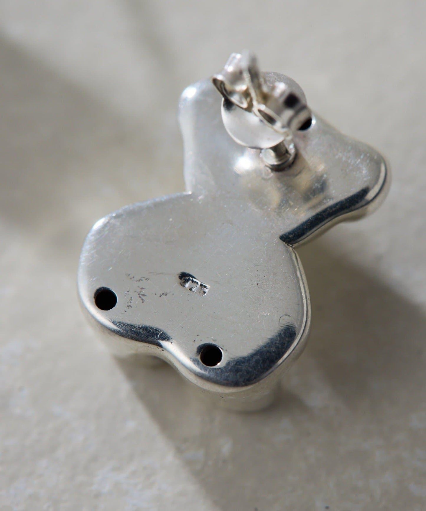 《スターリングシルバー使用》泰迪熊耳環