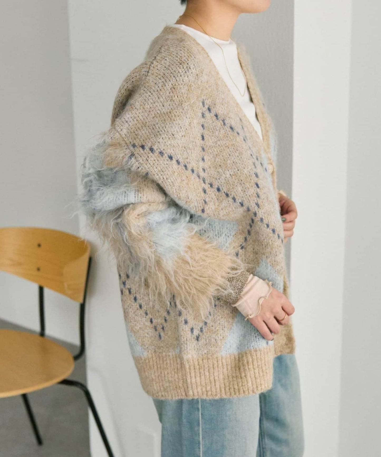 羅紋袖荷葉邊針織衫【SUM1 STYLE】