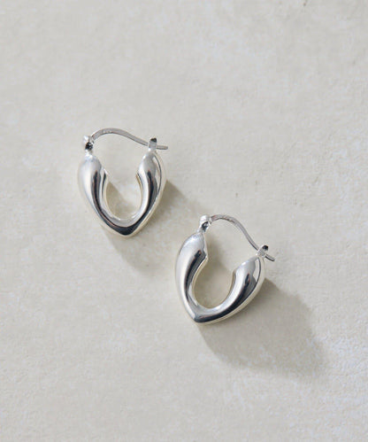 《スターリングシルバー使用》2WAY三角形圈式耳環