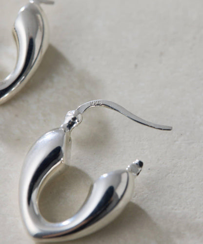 《スターリングシルバー使用》2WAY三角形圈式耳環