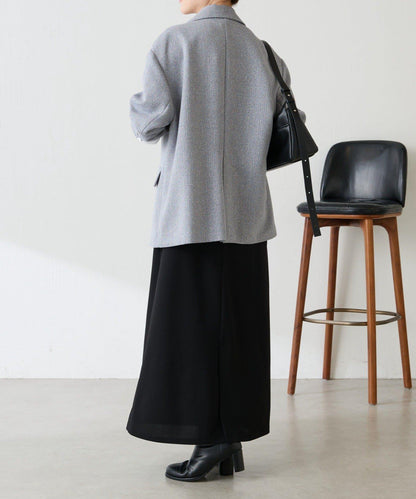 【帶內襯】粗花呢寬鬆夾克