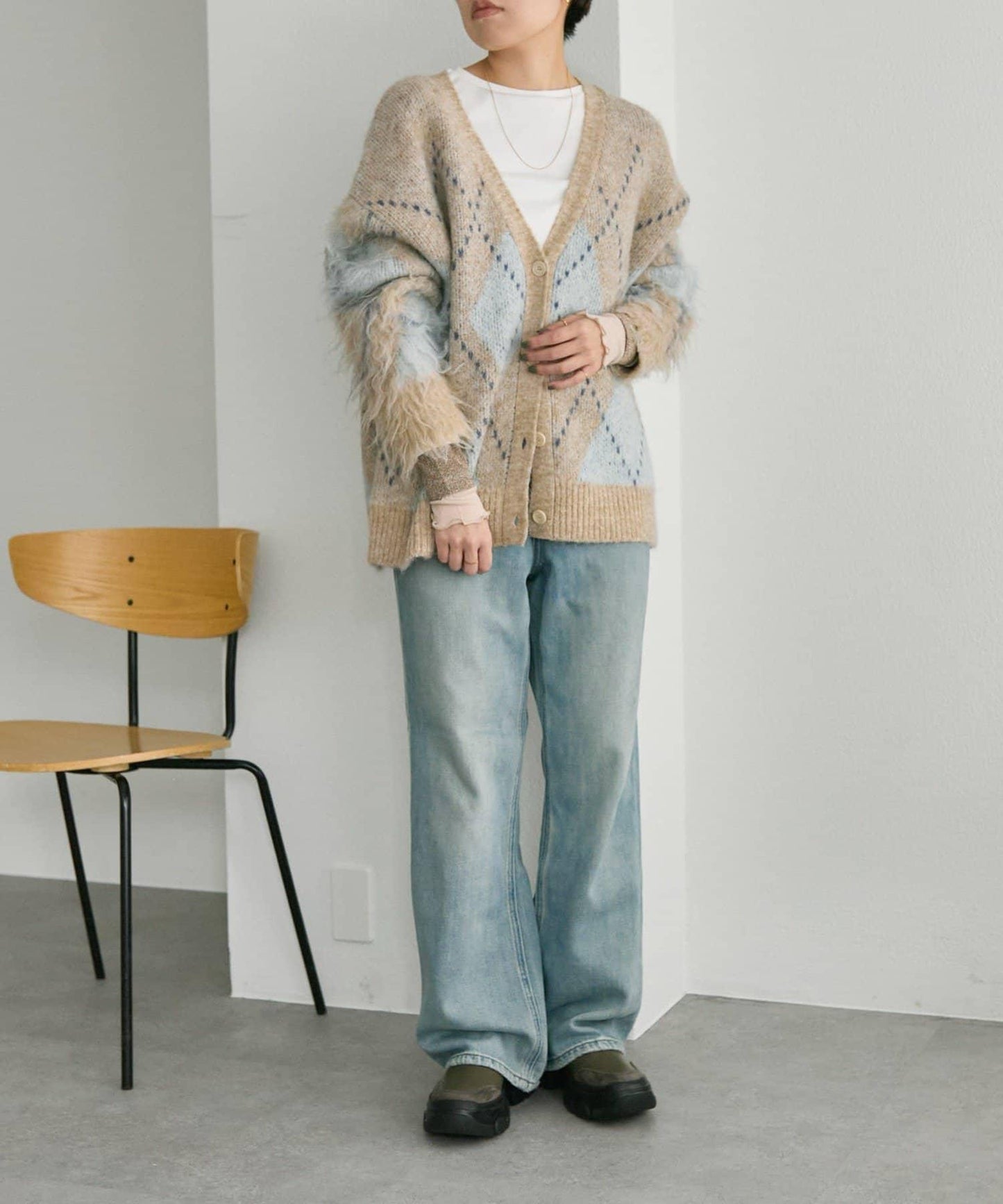 羅紋袖荷葉邊針織衫【SUM1 STYLE】