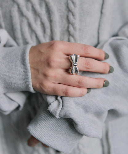 《スターリングシルバー使用》蝴蝶結戒指