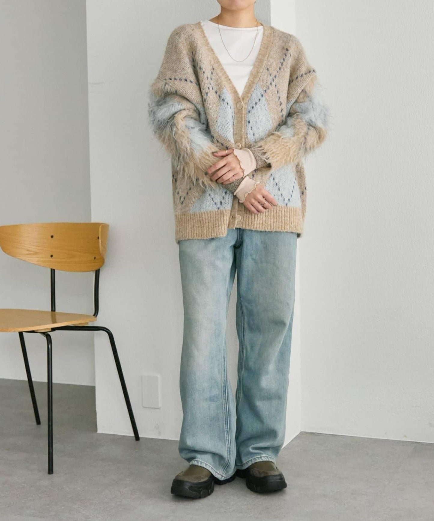 羅紋袖荷葉邊針織衫【SUM1 STYLE】