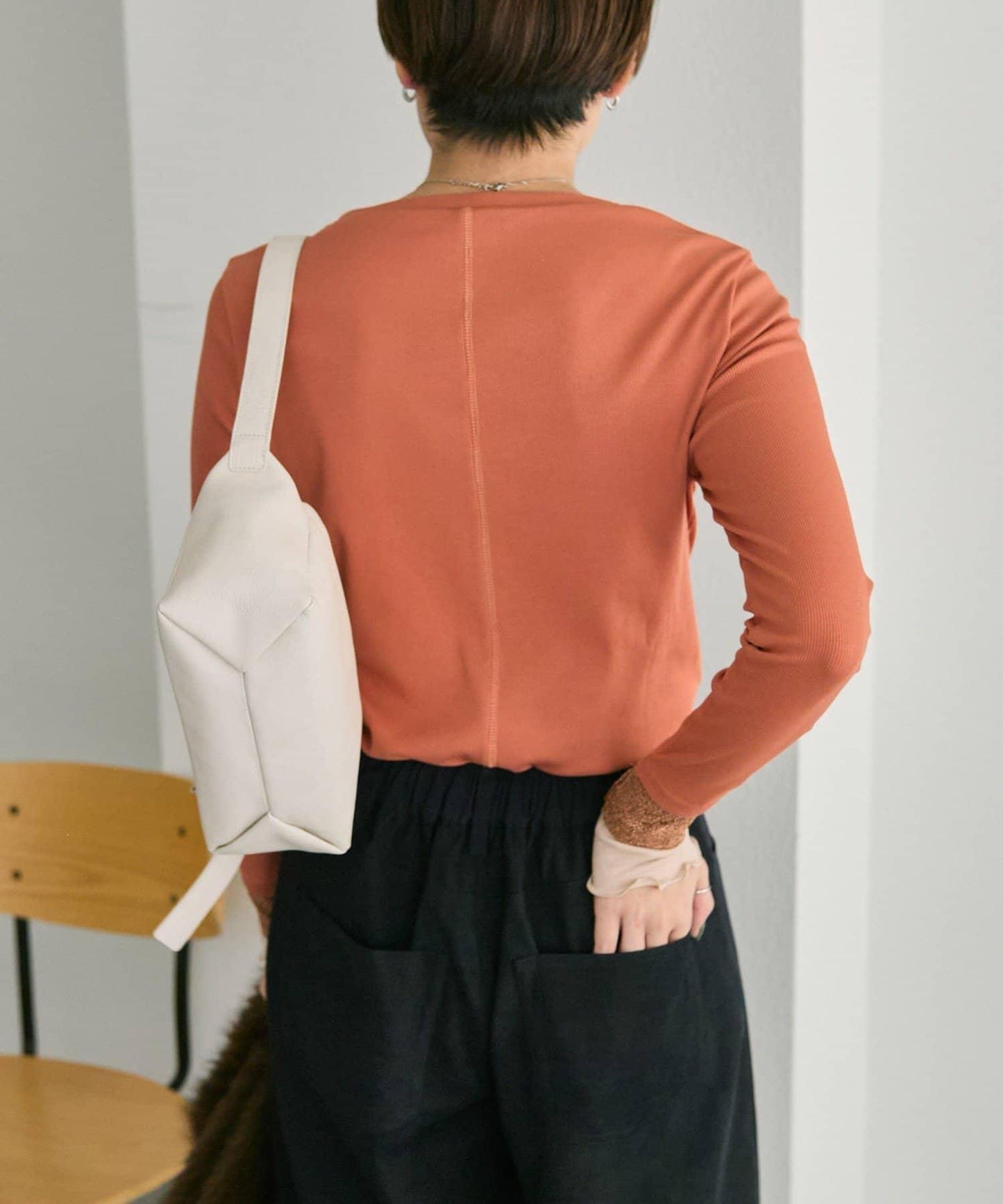 羅紋袖荷葉邊針織衫【SUM1 STYLE】