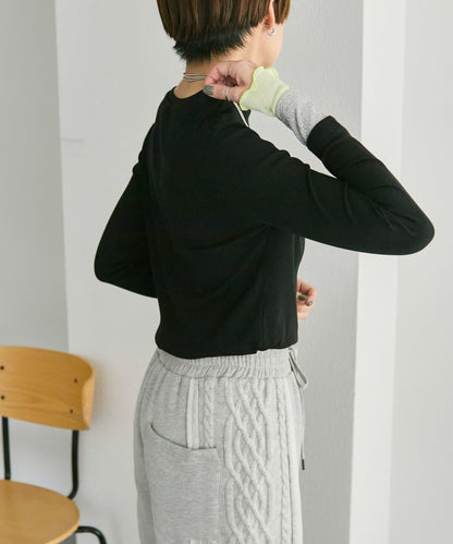 羅紋袖荷葉邊針織衫【SUM1 STYLE】