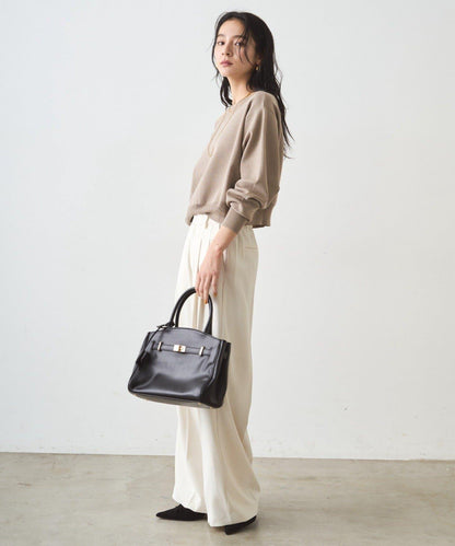 喬其紗一字肩針織衫