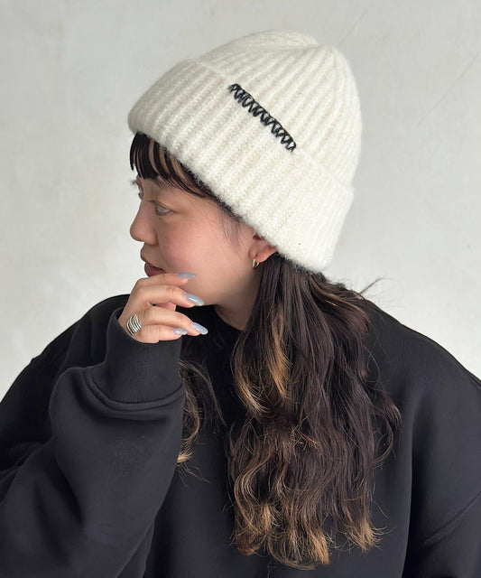 拼色縫線針織帽