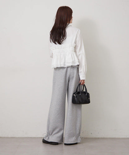 褶皺層疊女式襯衫