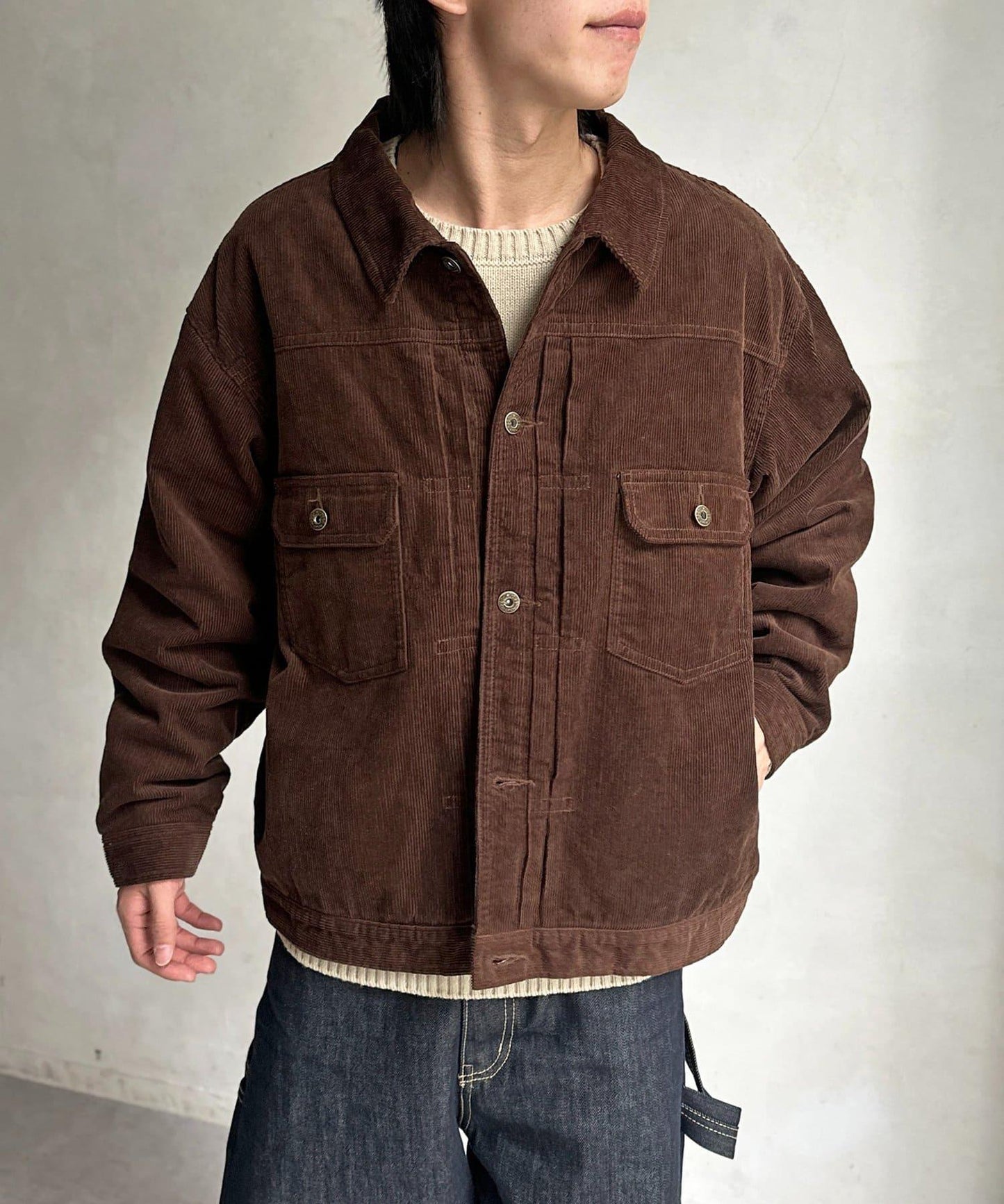 夾棉燈芯絨卡車司機夾克