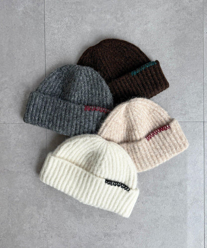 拼色縫線針織帽