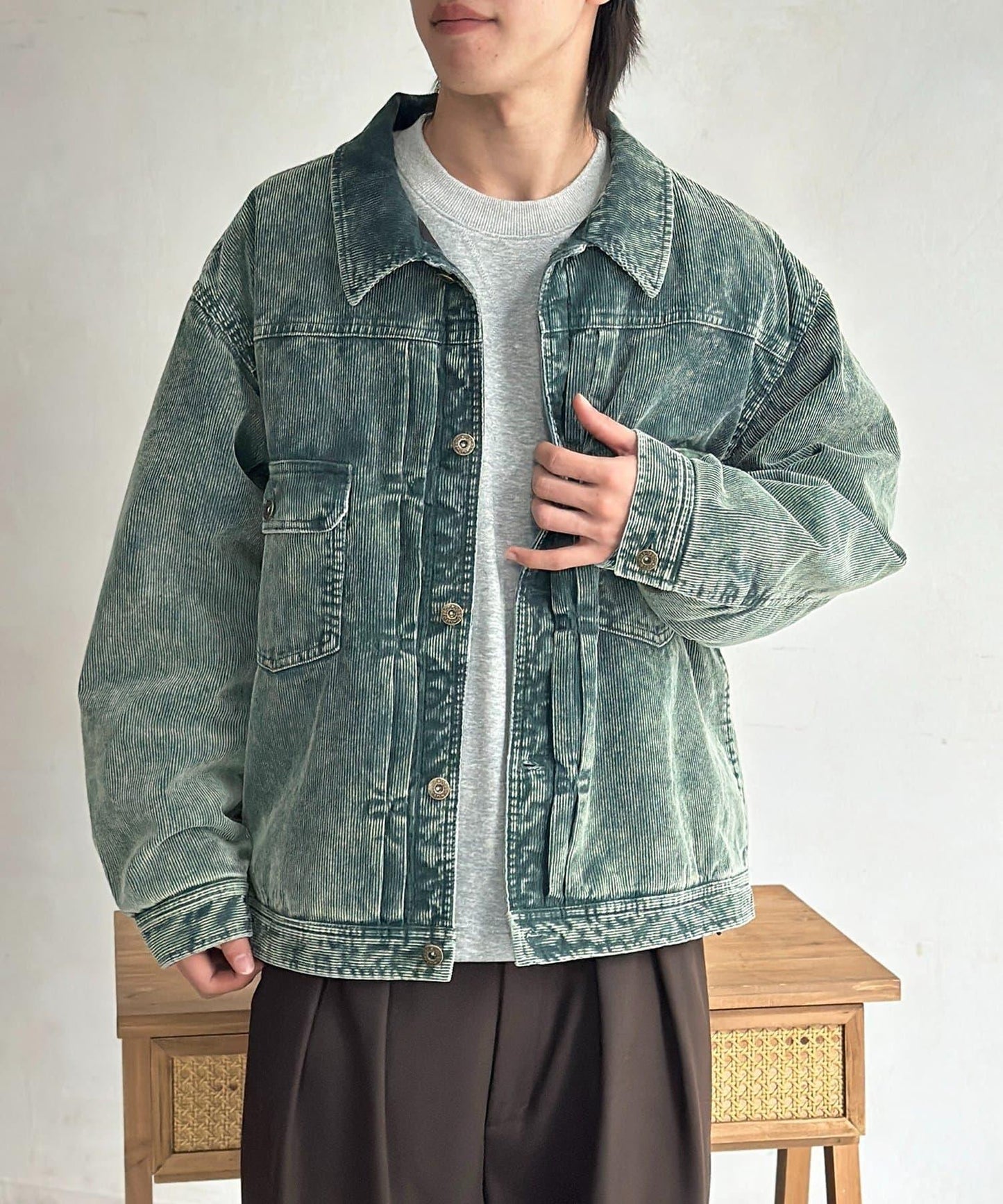 夾棉燈芯絨卡車司機夾克