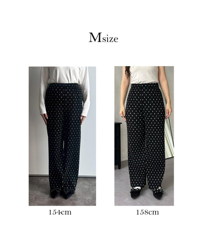 仿麂皮波點百褶褲