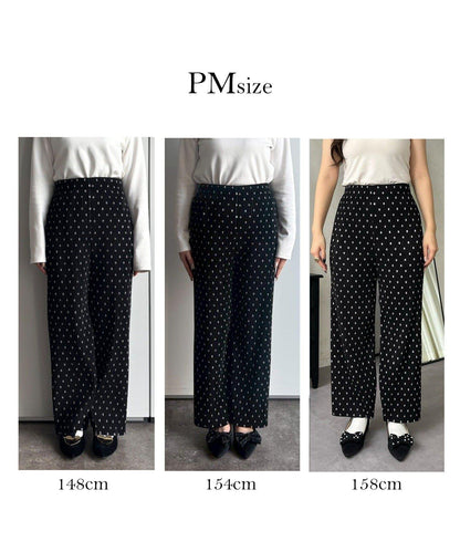 仿麂皮波點百褶褲