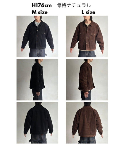 夾棉燈芯絨卡車司機夾克