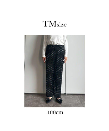 仿麂皮波點百褶褲