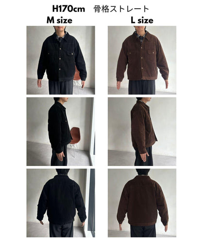 夾棉燈芯絨卡車司機夾克