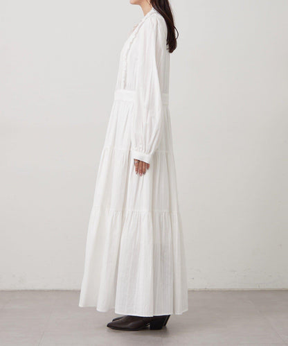 棉質荷葉邊連衣裙