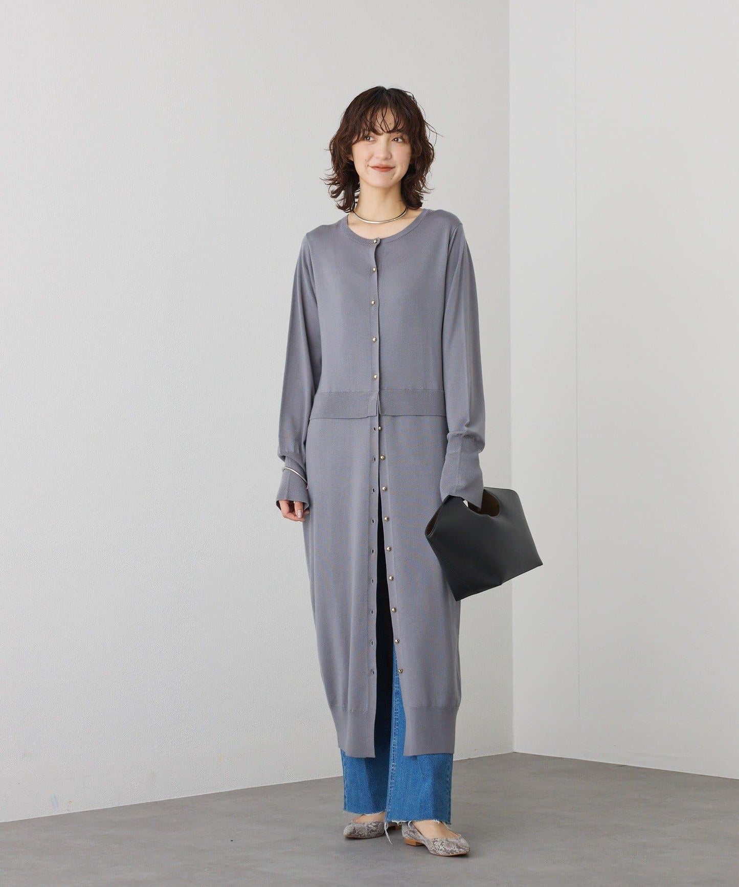 【可作外套穿著】層疊針織連衣裙