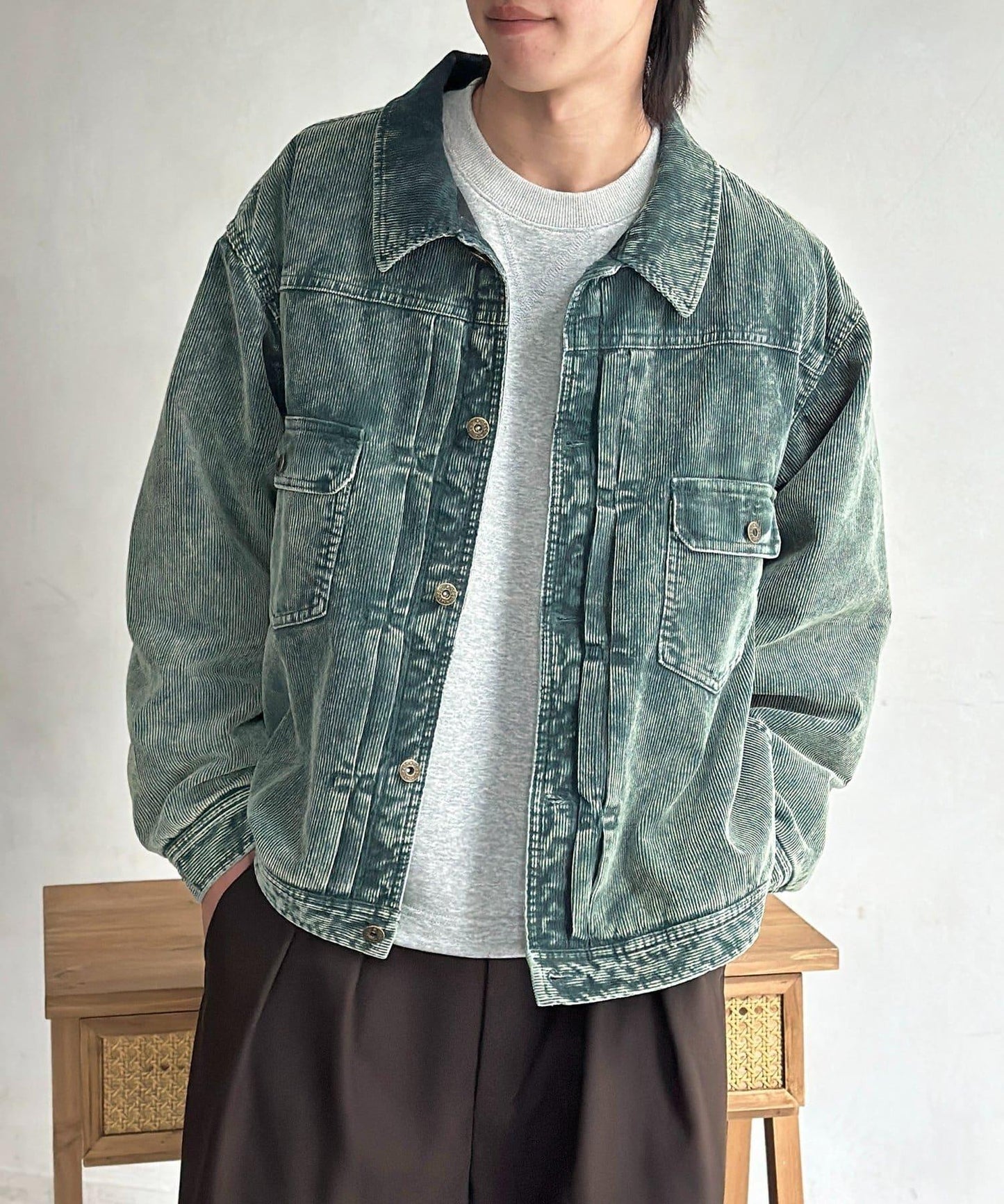 夾棉燈芯絨卡車司機夾克